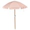 Sunnylife: Luxe Beach Umbrella - Tierra Clay Stripe - Terracotta, UPF50 Fabric Sun Protection, 61x61 x 82", Shade Cover, Wood Pole, Bag, Outdoor-Sand